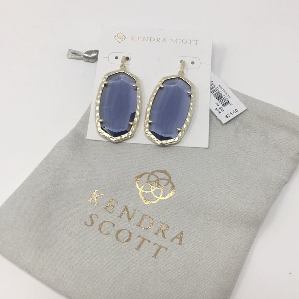 Kendra Scott Ella Earrings Blue Silver